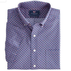 Vineyard Vines Short Sleeve Flag Whale Shirt XL
